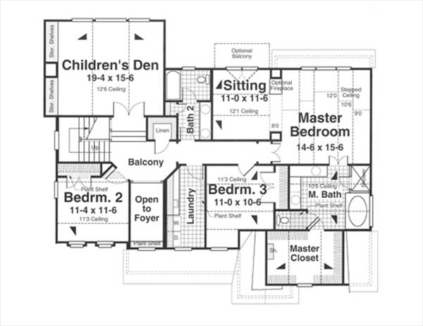 Second Floor image of HARRINGTON House Plan
